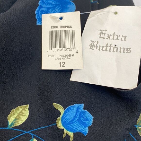 Style & Co Black Floral Maxi Dress Size 12 NWT - Picture 8 of 8